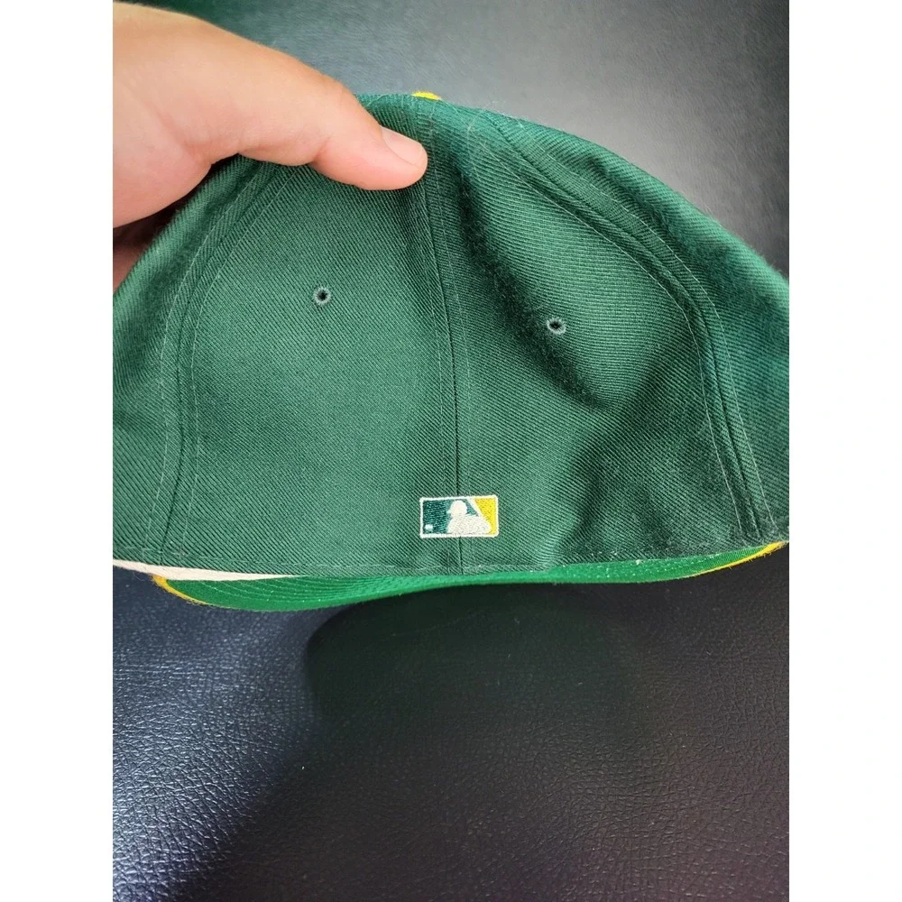 New Vintage RARE Oakland A's Athletics New Era Hat 7 5/8‎ Made USA READ***